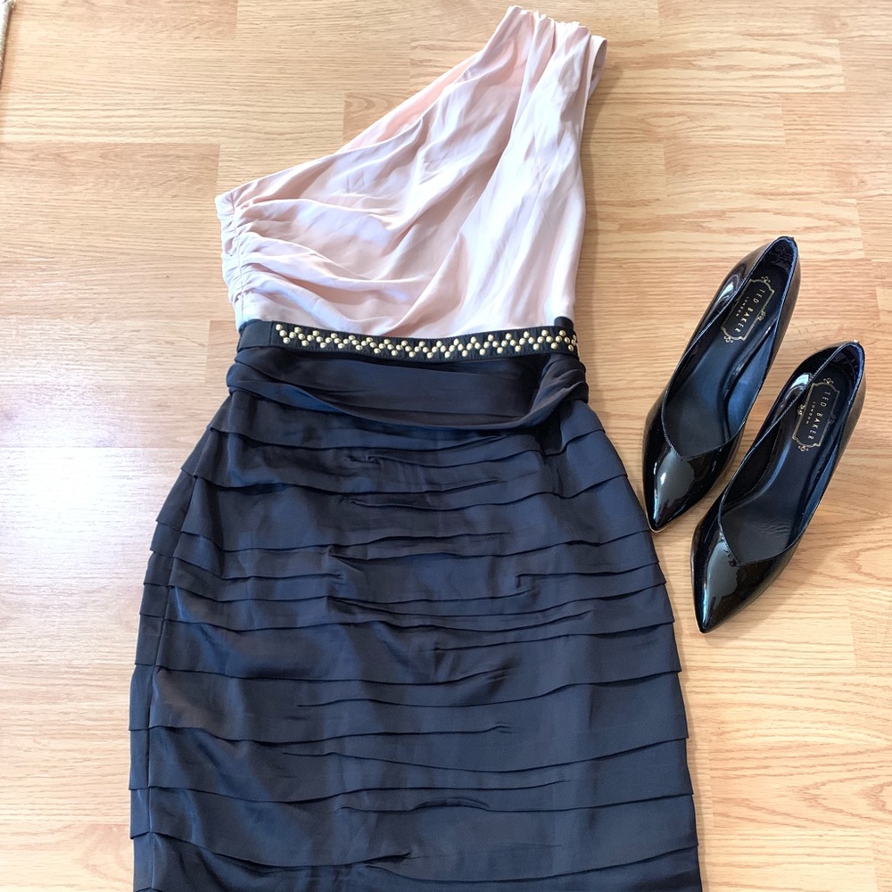 Express one shoulder mini cocktail dress